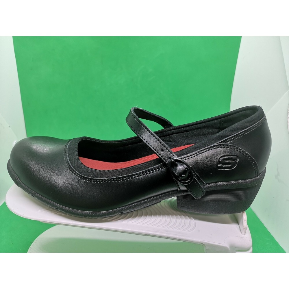 Skechers Womens 76583 Black Memory Foam Slip Resistant Comfort Shoes Size 8.5 - Picture 2 of 12